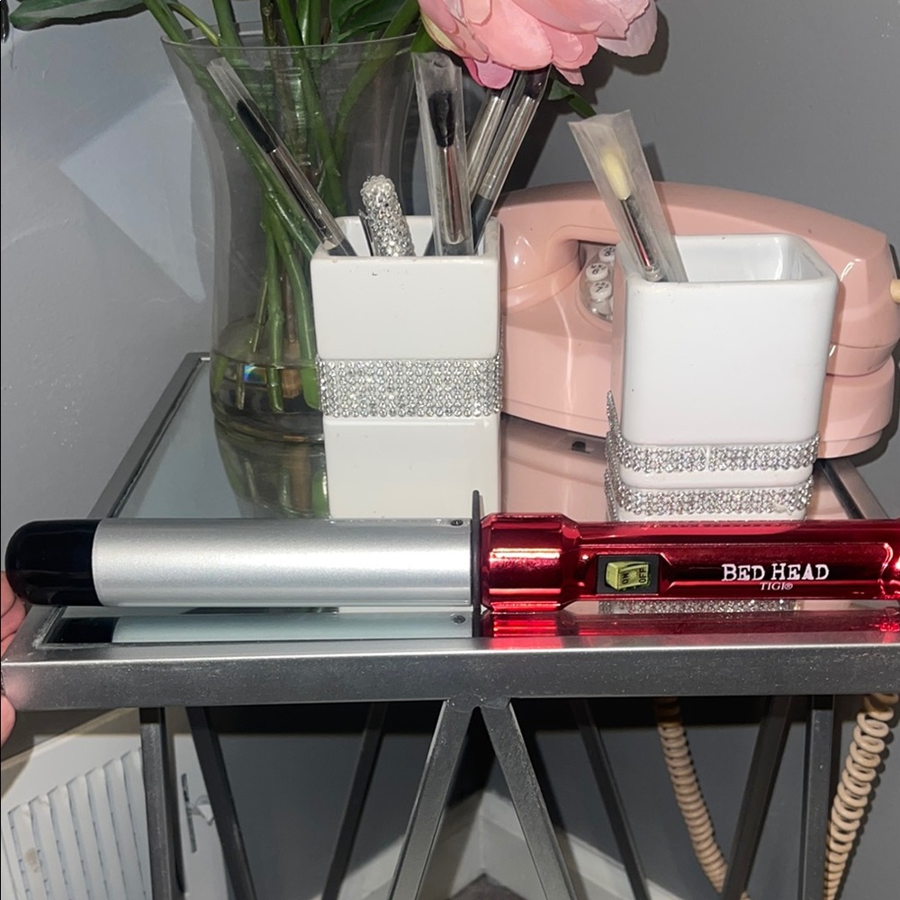 Red and Silver BBD Head Curling Iron